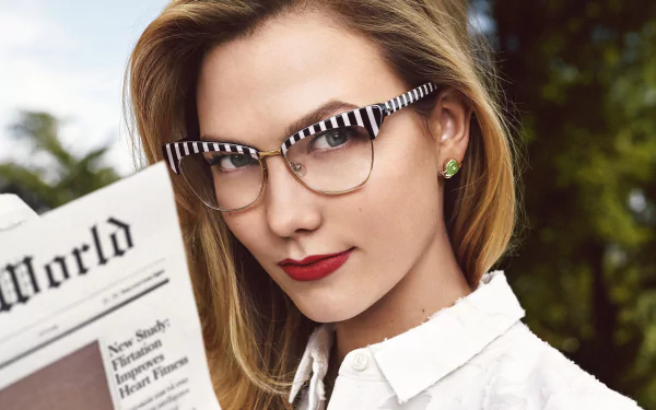 glasses Celebrity Karlie Kloss HD Desktop Wallpaper | Background Image